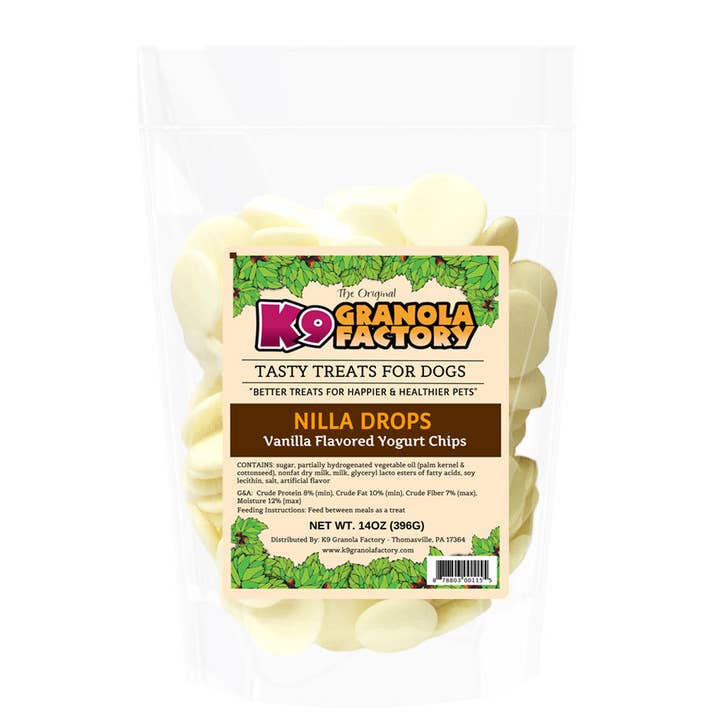Yogurt Drops, Nilla Recipe, 14oz for wholesale by K9 Granola Factory