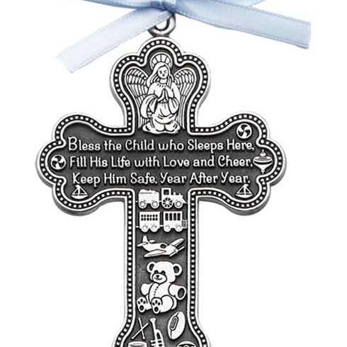 Abbey + CA Gift - Wholesale Wall Cross - Baby Boy Crib Cross6