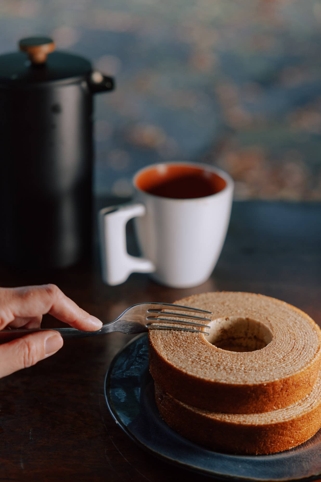 Baumkuchen Farm – Bolo por atacado – Bolo Baumkuchen de Café Havaiano com Noz de Macadâmia2