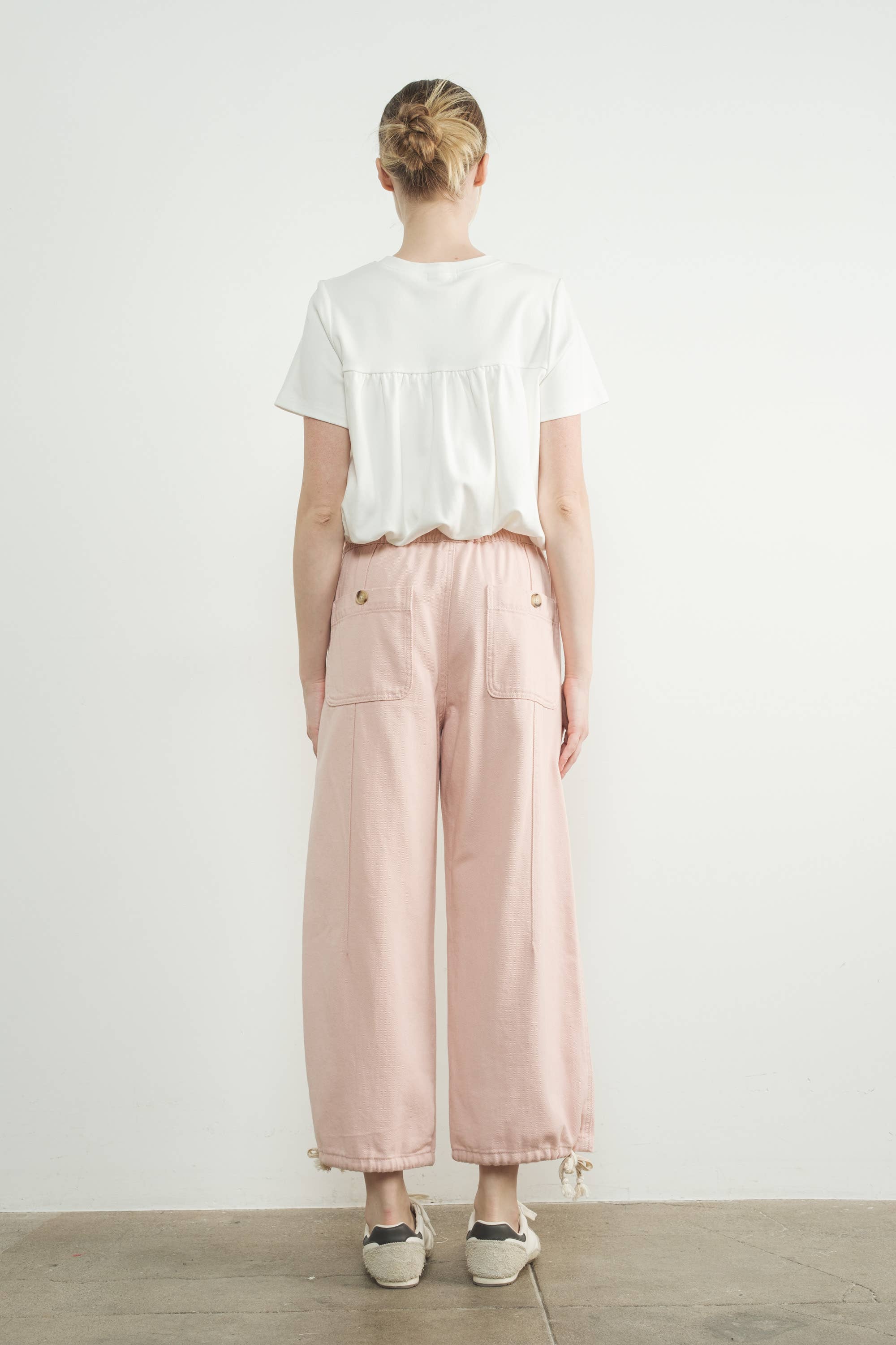 Aaron & Amber - Wholesale T-Shirt - Women's - MAT3226 BUBBLE HEM SHORT SLEEVE T-SHIRTS19