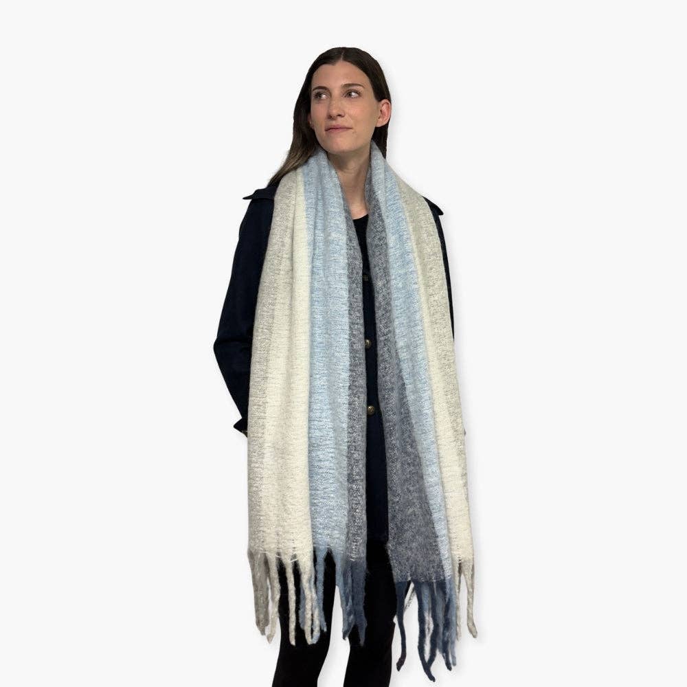 Humble Hilo - Wholesale Scarf - Women's - Humble Hilo Woven Chunky Scarf Cocoon Fringe6