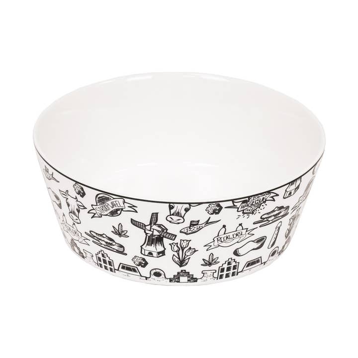 HV Dutch zwarte kom - 17,5 x 17,5 x 6,5 cm voor wholesale door Housevitamin bv