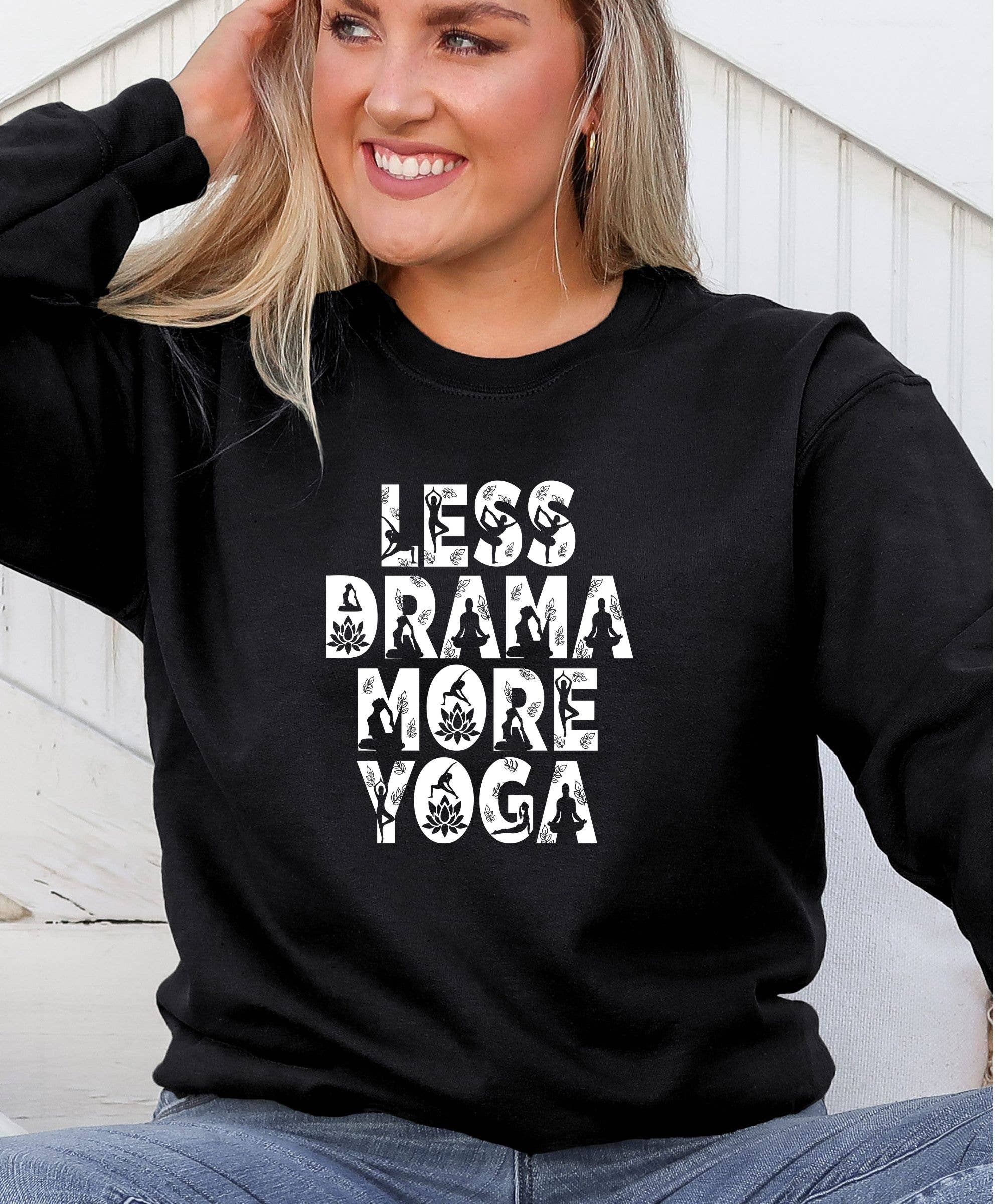 Midday USA - Vente Sweat-shirt à imprimés – femme - Chandail de yoga Less Drama More0