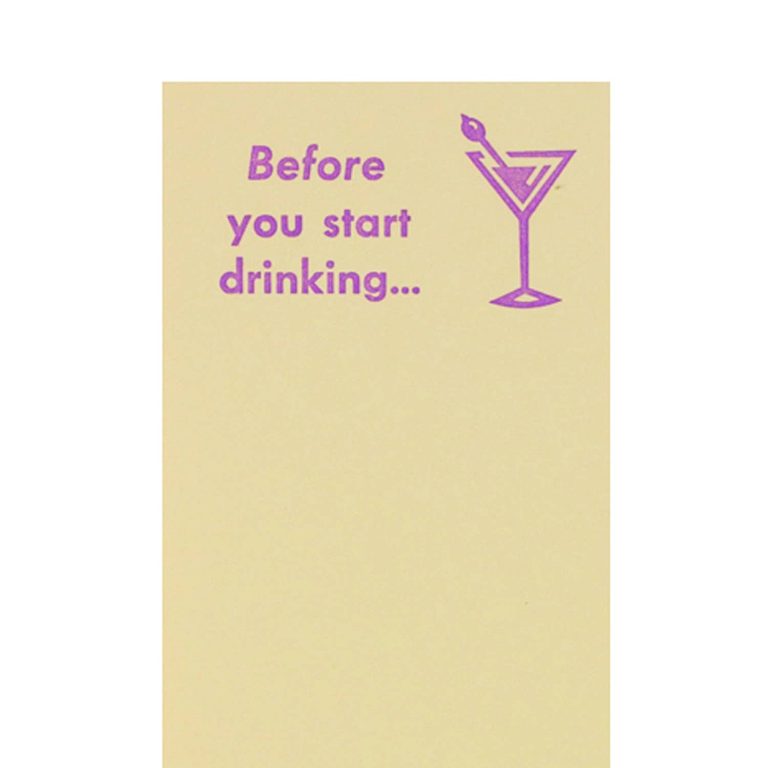 Bruno Press - Wholesale Stationery/Notecard Set - Before I Start Drinking — Funny To Do List Letterpress Stati1