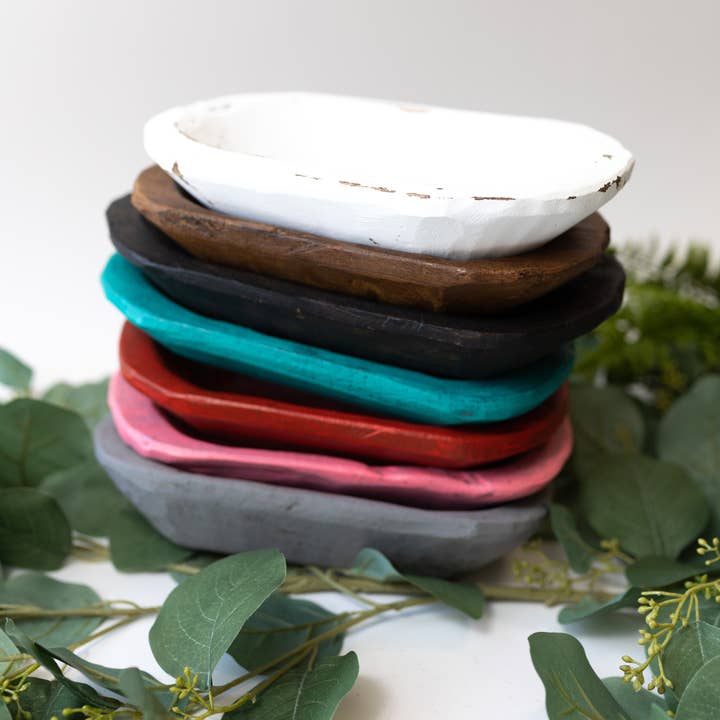 Paquete surtido de 16 pequeños cuencos de madera para venta al por mayor de Forever Green Art