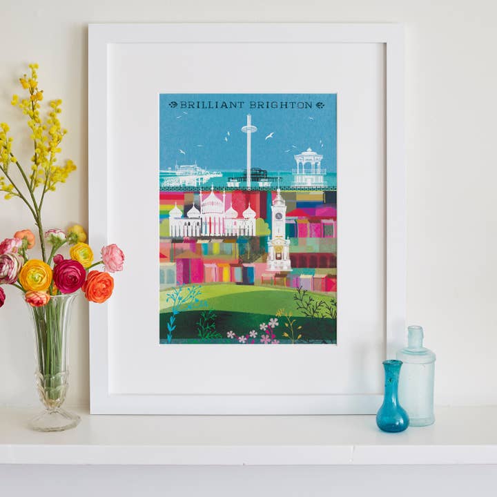 Brilliant Brighton Print, Recency Architecture, Sussex for wholesale by I Drew This