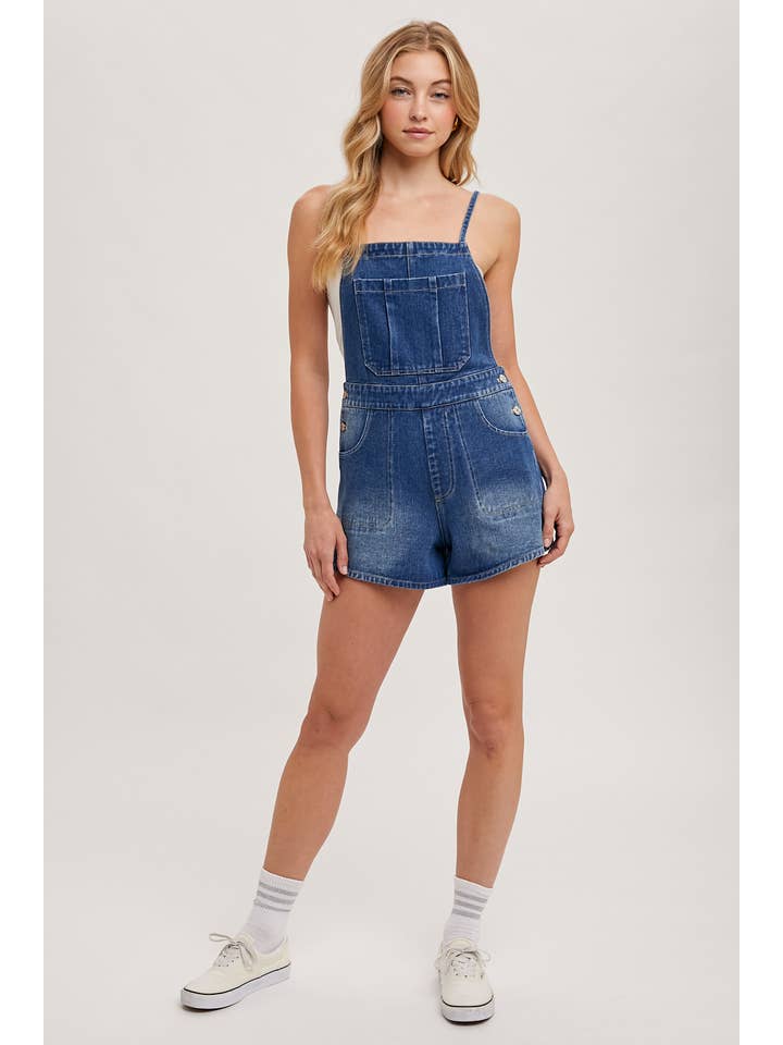Bluivy - Wholesale Overalls - Women's - BOW-TIE DENIM OVERALL SHORTS7