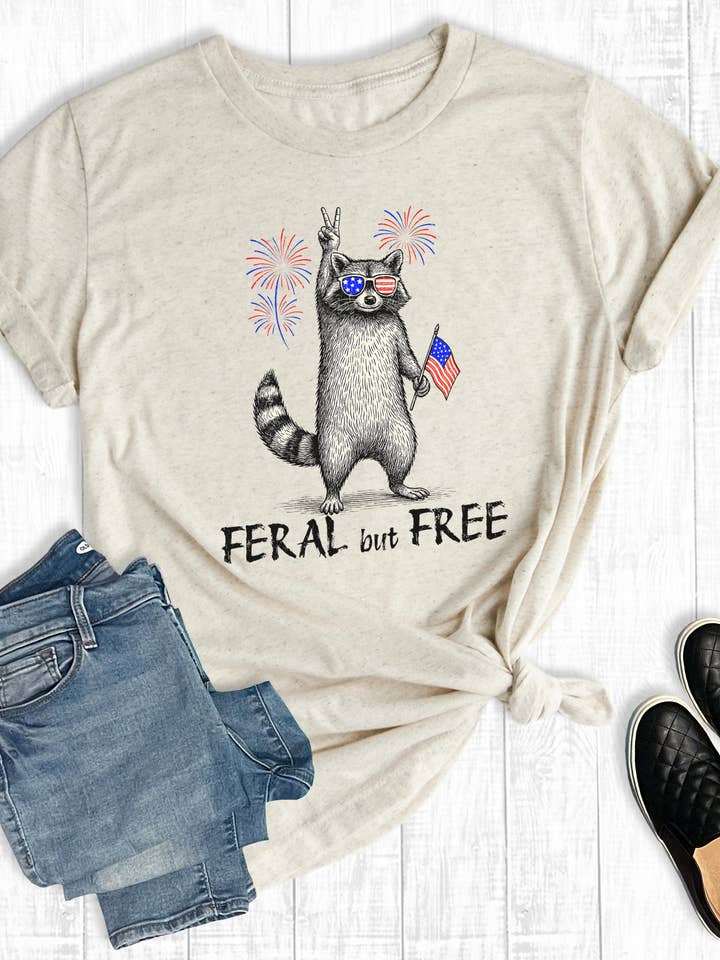 Haver Grappig 4 juli Wilde Maar Vrije Grafische T-shirt voor groothandel op Faire0