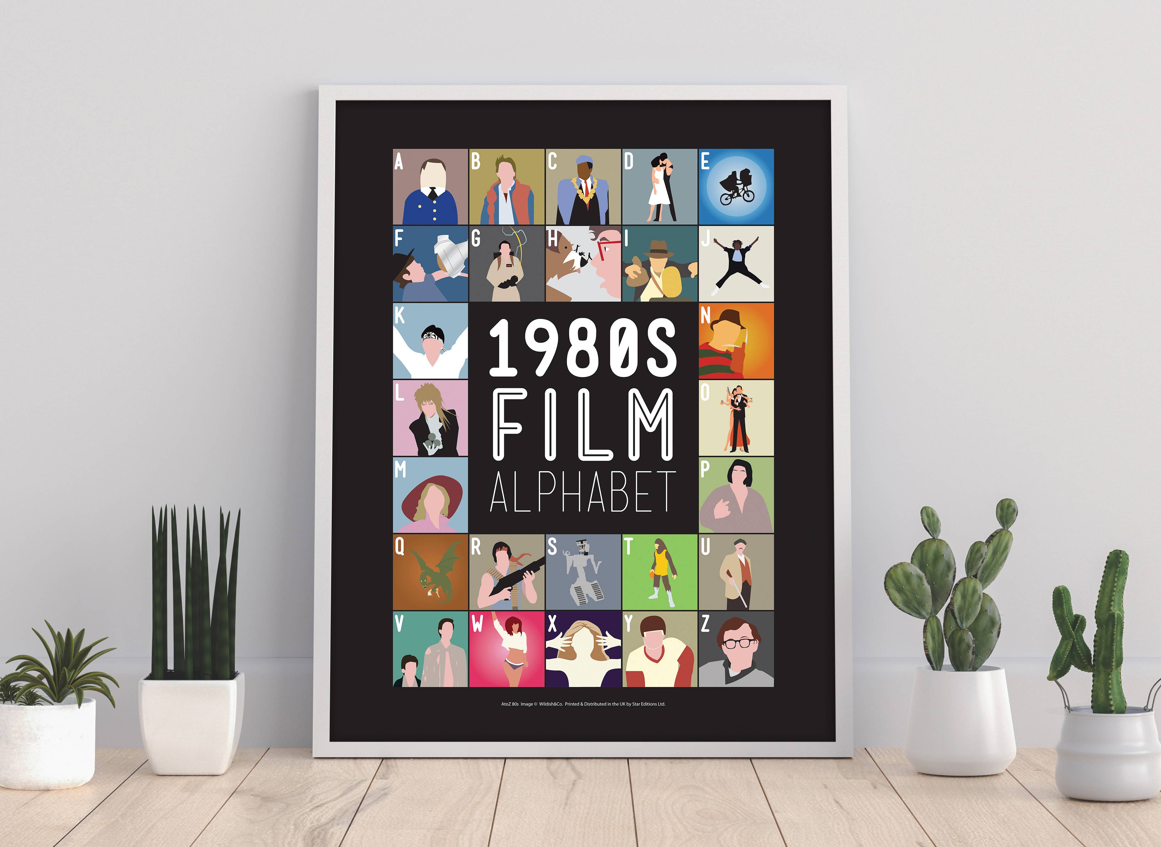 Star Editions – wholesale Art print – 1980's Film Alphabet - 11X14” Premium Art Print