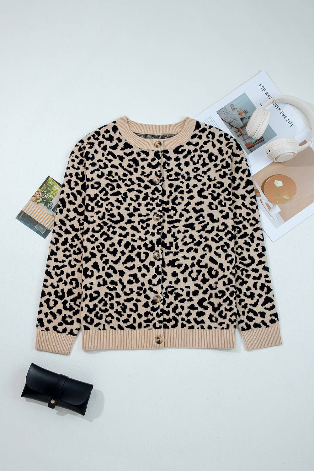 Babs + Birdie - Wholesale Cardigan - Women's - Leopard Chunky Knitted Cardigan Sweater2