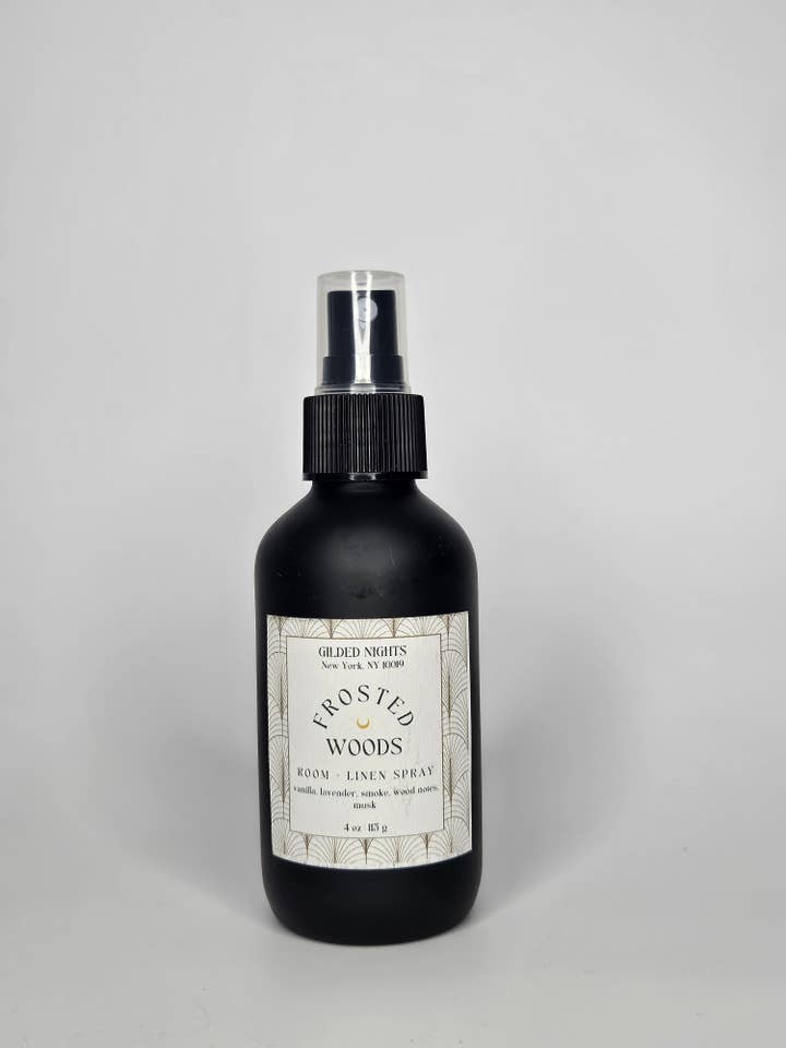 Frosted Woods Room + Linen Spray for wholesale by Gilded Nights