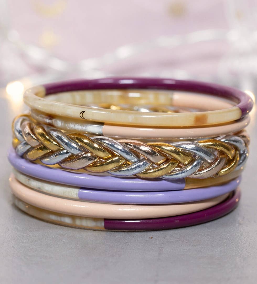 JolieJulie-MaLune-VentiLLo - Venta al por mayor Brazalete - 1 pulsera violeta pastel nº 18 - 3 mm1