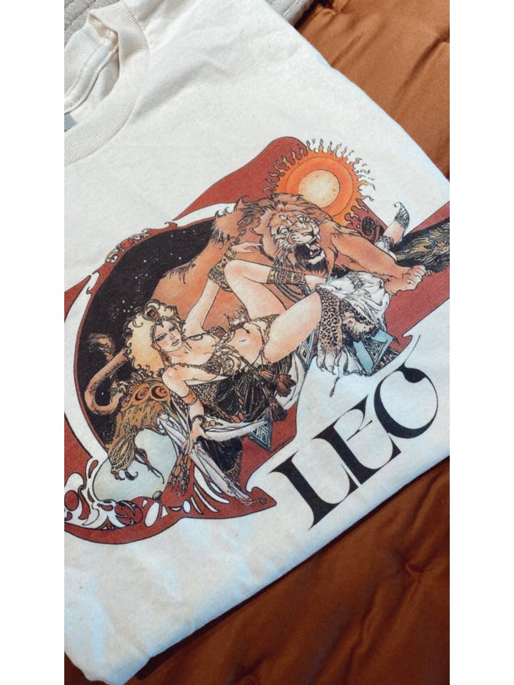 Desert Selkie - Wholesale Screen Printed T-Shirt - Unisex - Leo Vintage Zodiac Shirt