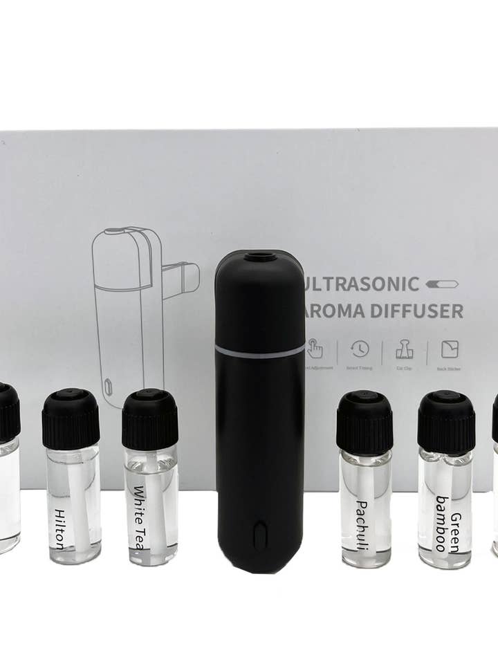 ULTRASONIC CAR AROMA DIFFUSER SET 6 Fragrances 69008 for wholesale by Mystic Romance