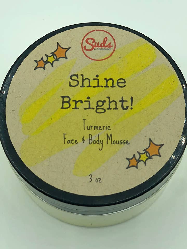 Shine Bright! Face Body Mousse for wholesale by Suds & Company