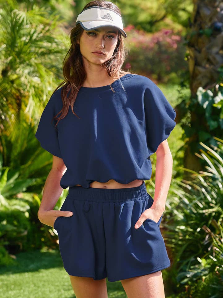 BUCKETLIST INC - Wholesale Shorts - Women's - P5468A Scuba Elastic Waist Banded Solid Shorts29