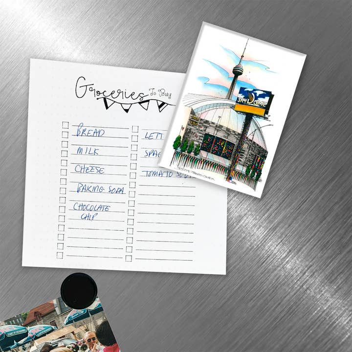 Totally Toronto Art/Sassy City Studio - Vendita all'ingrosso Calamite - Magnete da Frigo Skydome Toronto | Souvenir Magneti di Toronto2