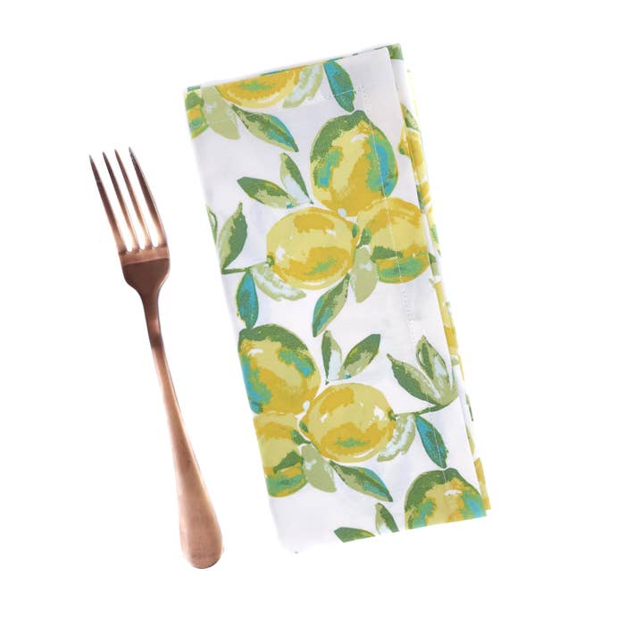 90 West Linen Co. - Wholesale Dinner & Cloth Napkin - Lemon Grove Cloth Napkins, Set of 42