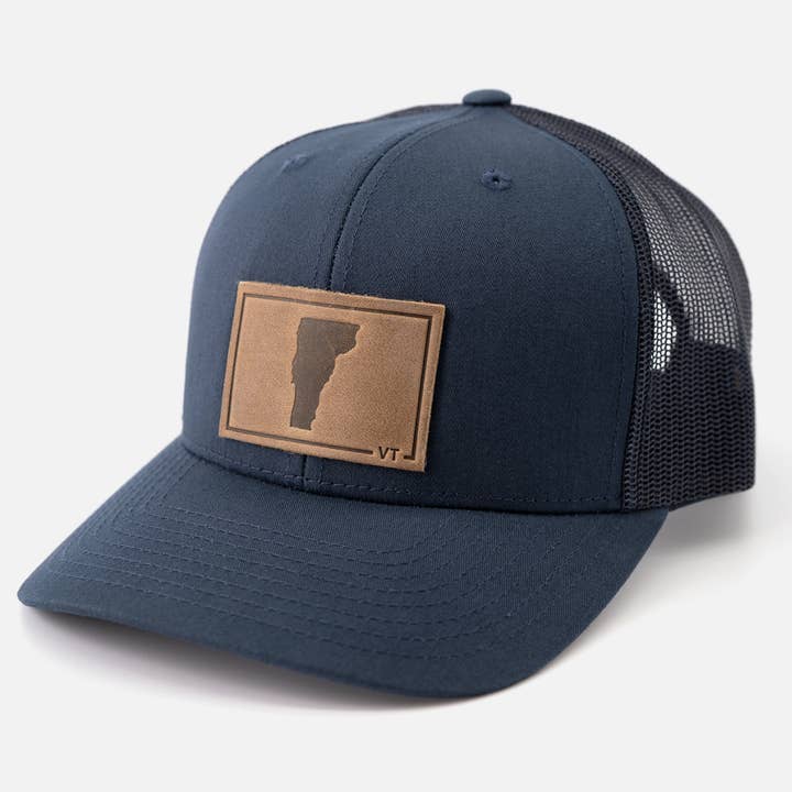 Range Leather Co. - Wholesale Trucker Hat - Unisex - Vermont Silhouette Hat | Leather Patch Trucker Hat2