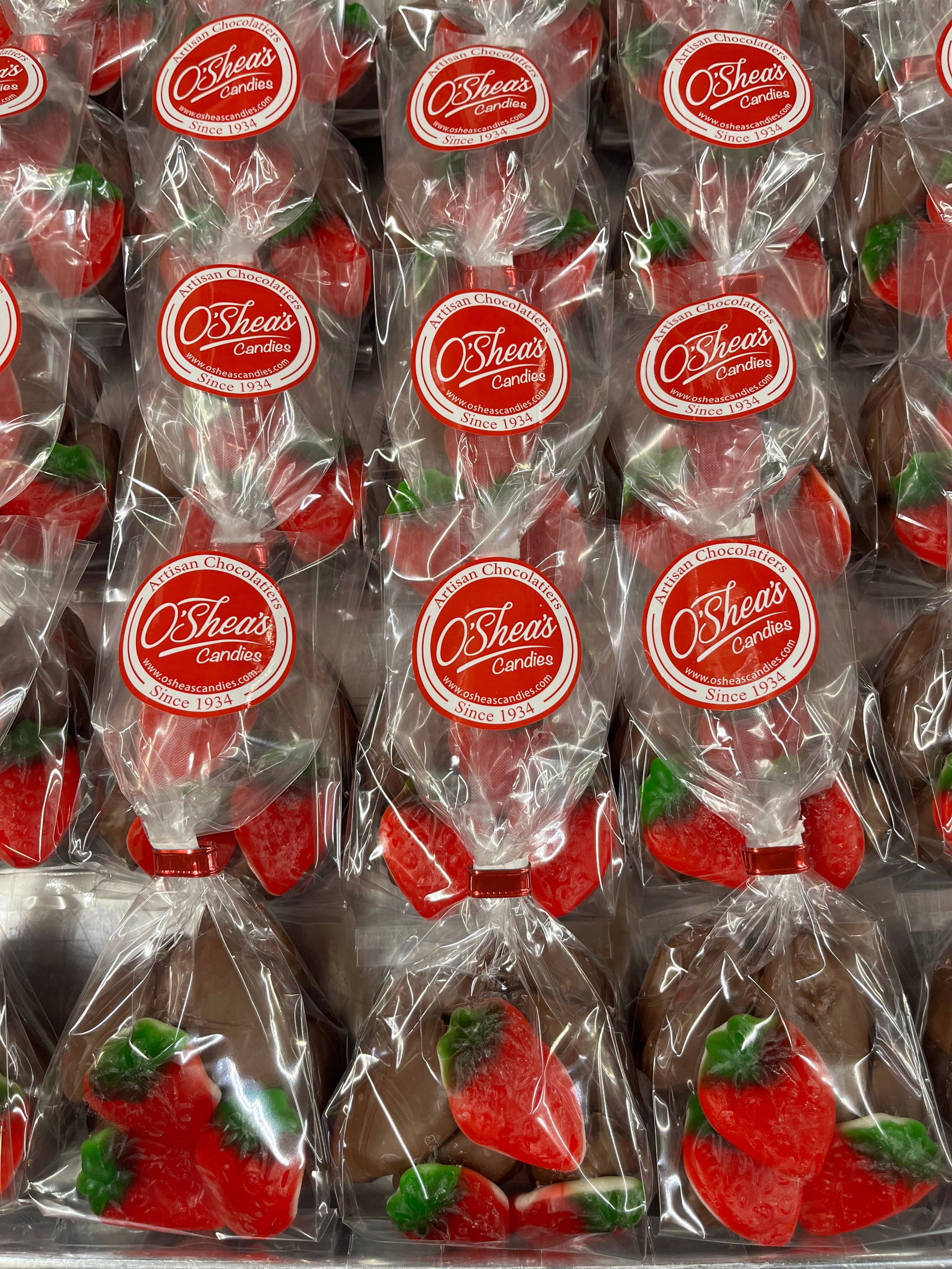 O'Shea's Candies Sweet Shop - Wholesale Chocolate Covered Sweets - Gourmet O'Strawberries Snack Pack Milk Chocolate1