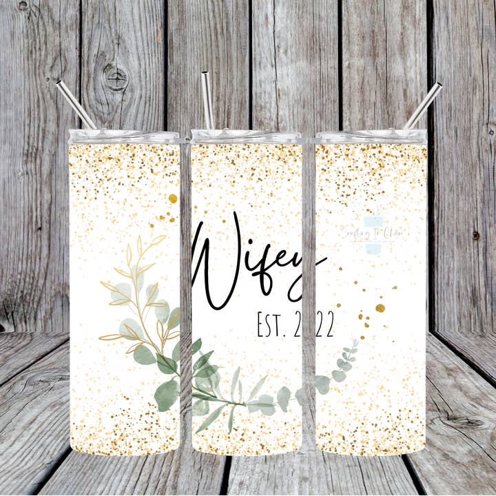 Wifey Skinny Tumbler for wholesale by Crafting in Chaos