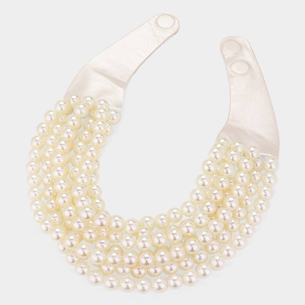 Sensibling Corp. – Colar com missangas/pérolas por atacado – Colar Magnético de Camadas com Contas Acrílicas Grossas e Pele Sintética42