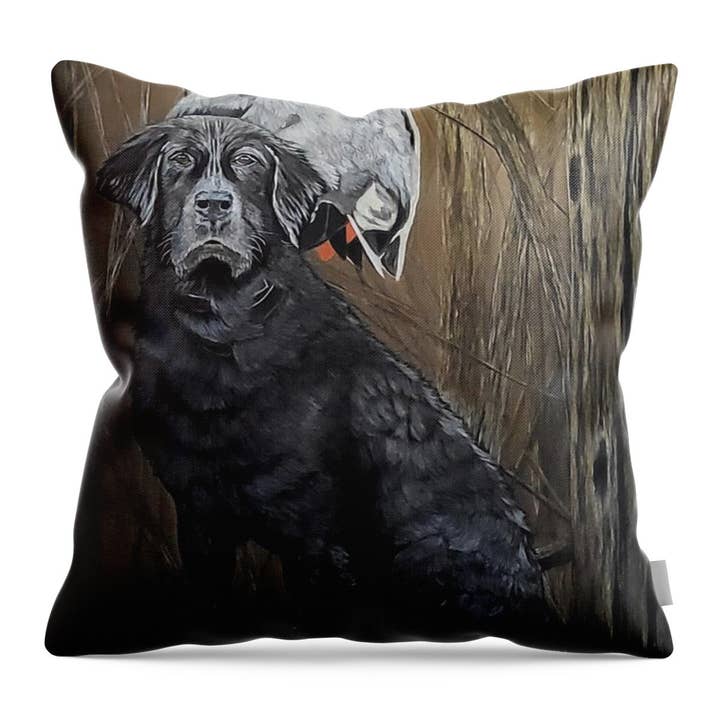 Old Retriever - Throw Pillow for wholesale by Leah Smith Art