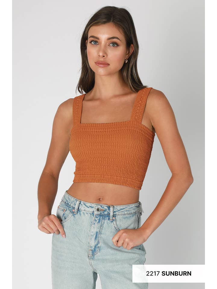NIKIBIKI - Wholesale Knit Top - Women's - NS8255 - Shirred Square Neck Crop Top16