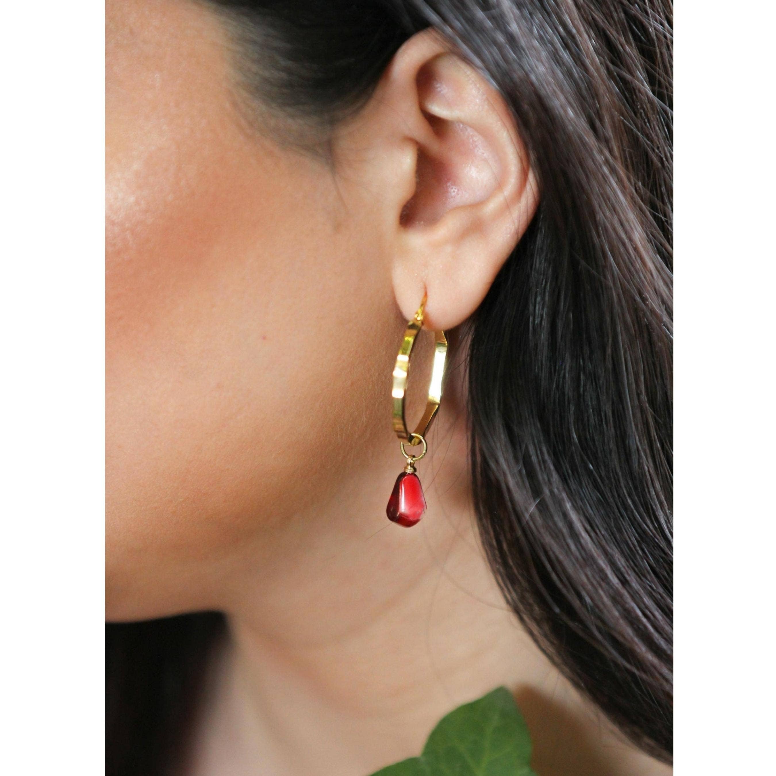 TaifJewely - Wholesale Hoop Earrings - 2 IN 1 POMEGRANATE EARRINGS4
