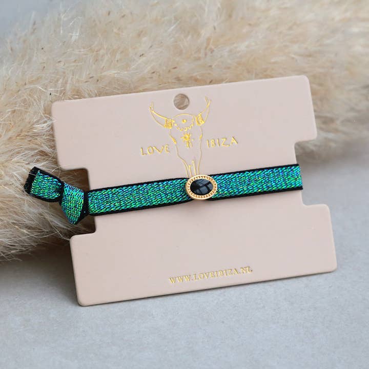 Bracciale shine green per la vendita all'ingrosso da parte di Love Ibiza