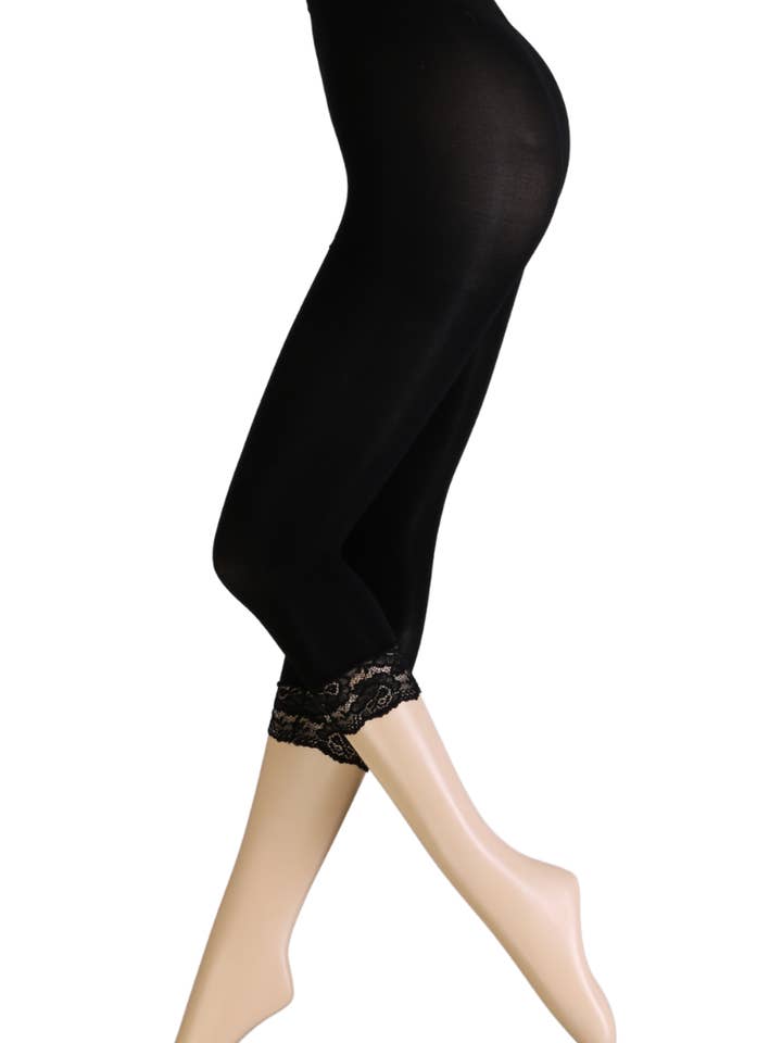 VANDA capri sorte leggings til kvinder for engroshandel hos Sokisahtel I BestSockDrawer