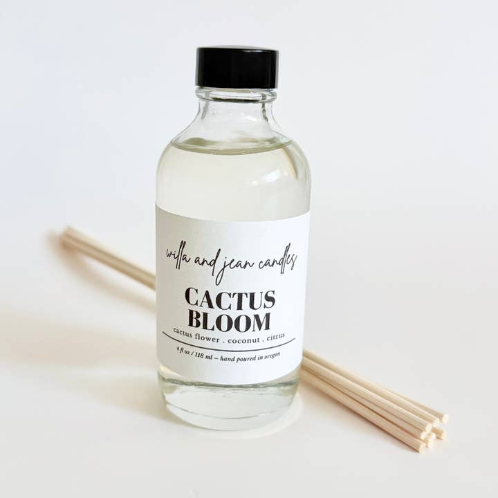 Cactus Bloom Reed Diffuser for wholesale by Willa and Jean Candles