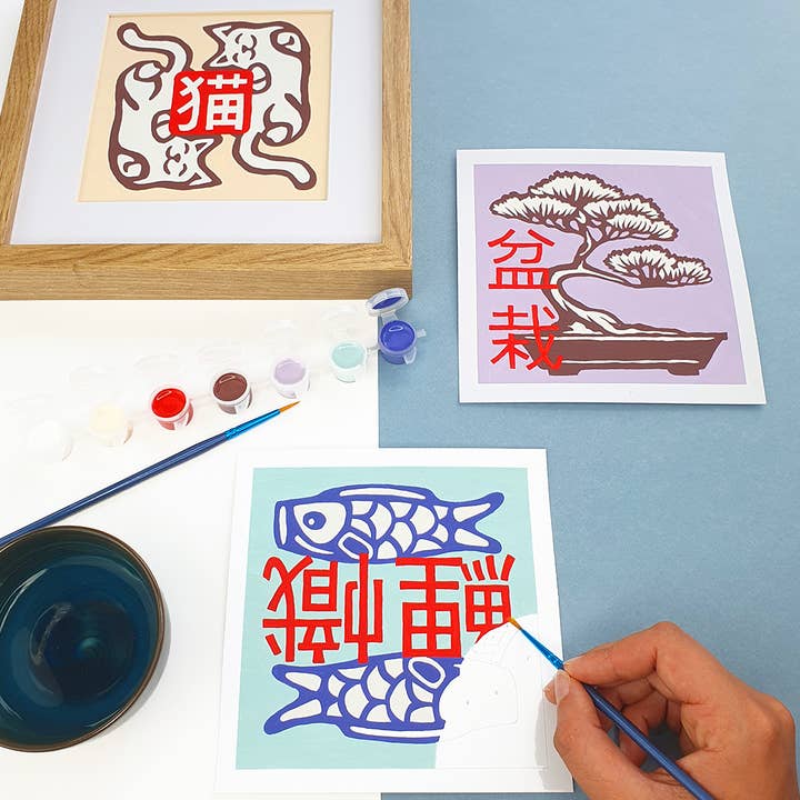 Paint by numbers - DIY - JAPAN-KANJI for wholesale by Fukuri