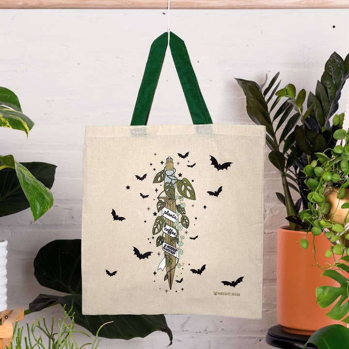 TOTE | Plants, Coffee, & Murder Mystery for wholesale by Variegate Design