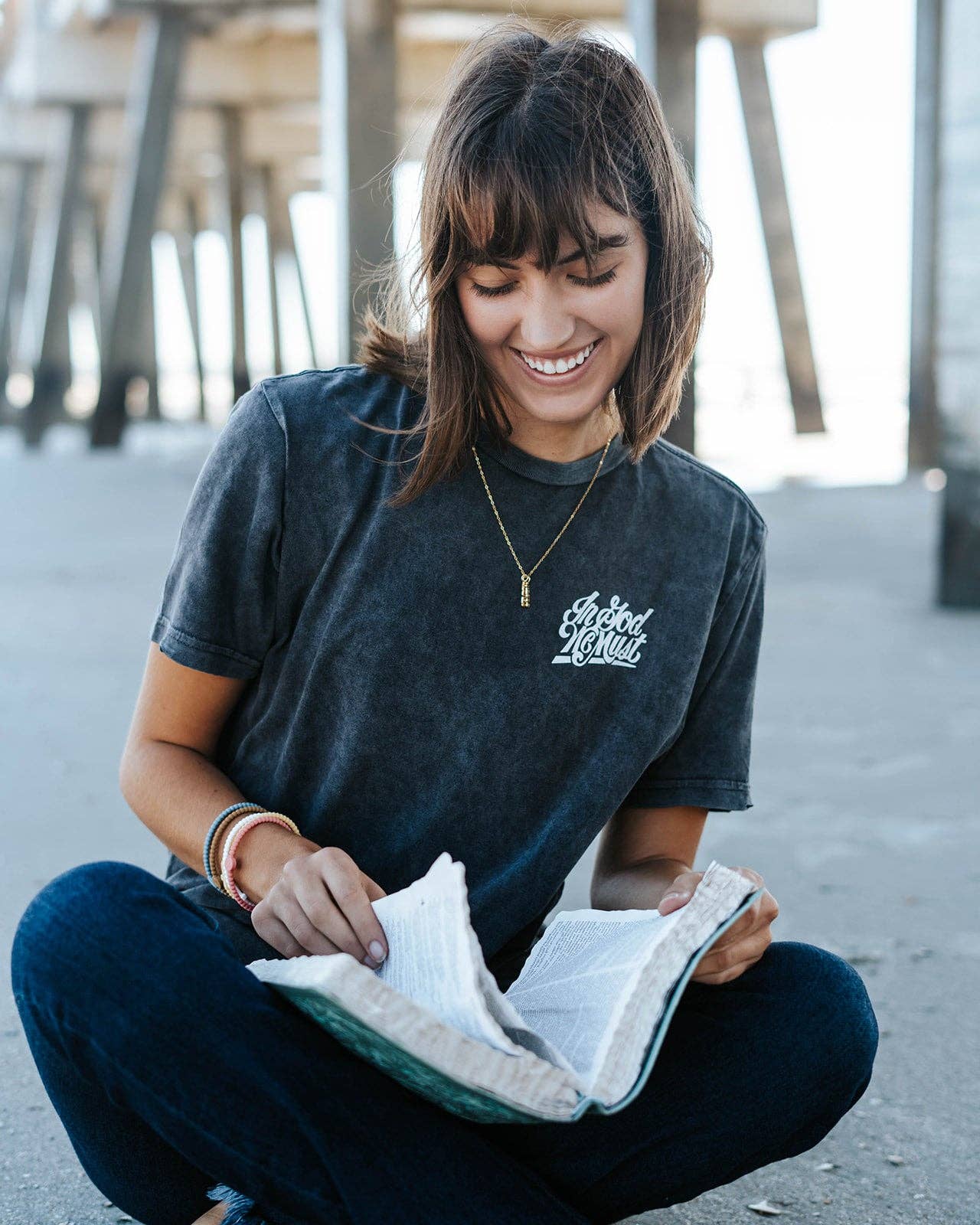 In God We Must - Wholesale Screen Printed T-Shirt - Unisex - 'Jesus Saves' Premium Tee9