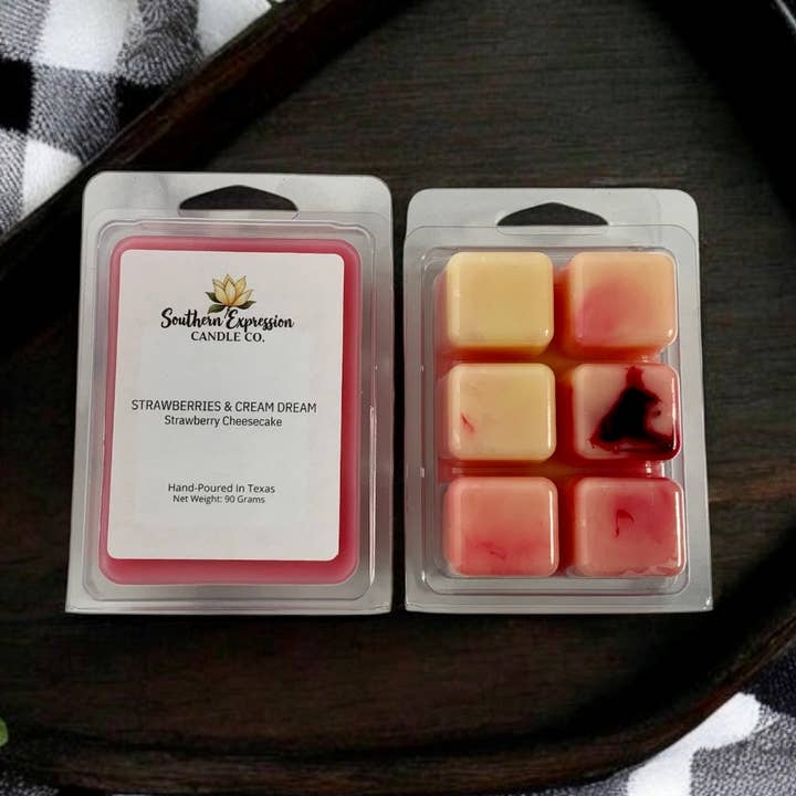 Jordbær & Cream Dream Wax smelter for engroshandel hos Southern Expression Candle Co.