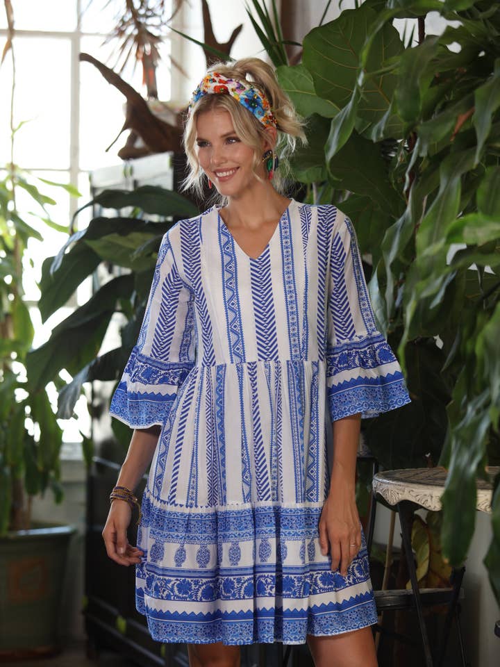 KikiSol - Wholesale Dress - Women's - Royal Blue Taos KikiSol Dress with Pockets