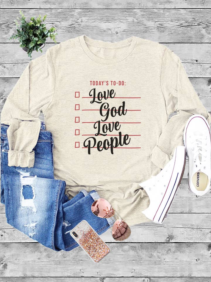 Maglietta a maniche lunghe con lista di controllo cristiana per la vendita all'ingrosso da parte di Top Avenue