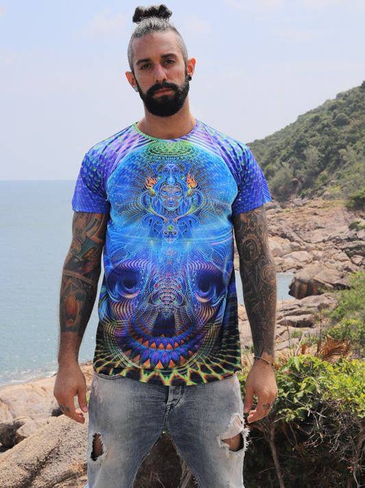 Mystic Mind – wholesale T-shirt – Herr – Herrarnas rave-skjorta | Psy-kläder | Helig geometri-skjorta | Fraktalskjorta | Singular (TS)2