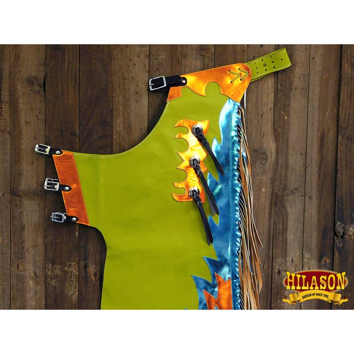 HILASON - Wholesale Horseback Riding Gear - HILASON Western Horse Bull Riding Genuine Leather Rodeo Chaps | for Men and Women Unisex2