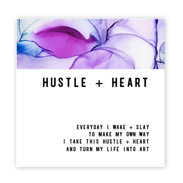 Hustle + Heart Magnet for wholesale by warm human
