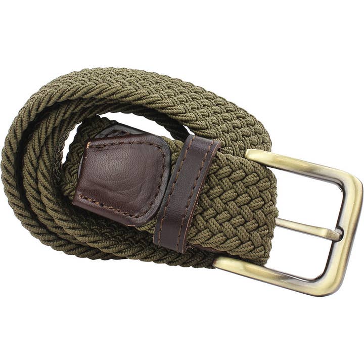 Luffenham 35mm Elastic Belt Olive for wholesale on Faire