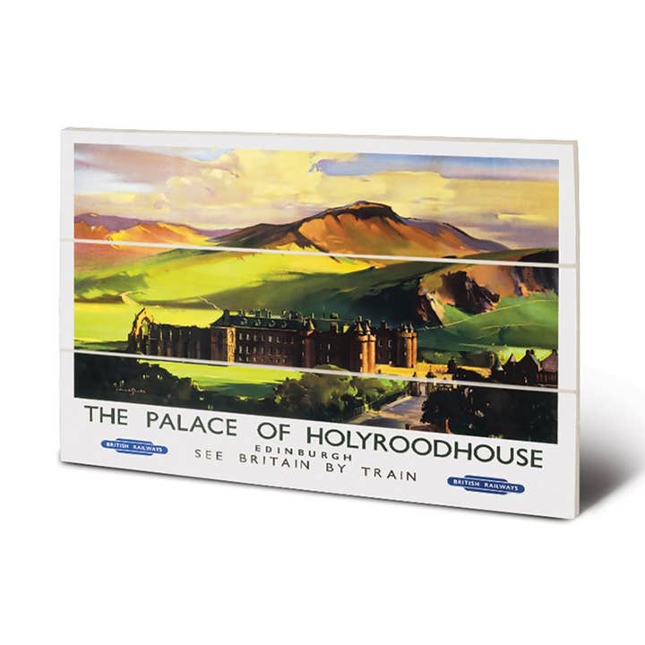 Edinburgh (The Palace of Holyroodhouse) Wooden Wall Art for wholesale by The Art Group
