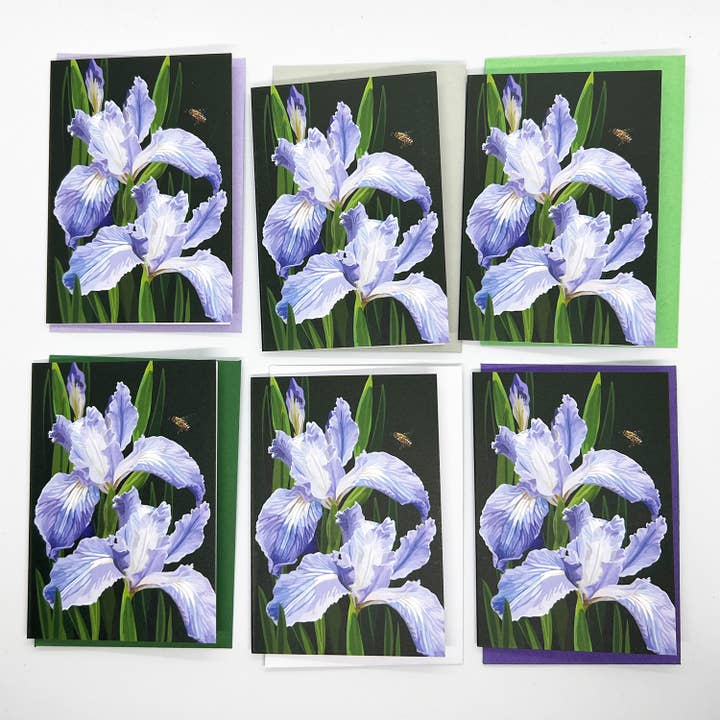 Cadeaukaart | Pacific Coast Iris Cadeaulabel voor wholesale door The Red Barn Press