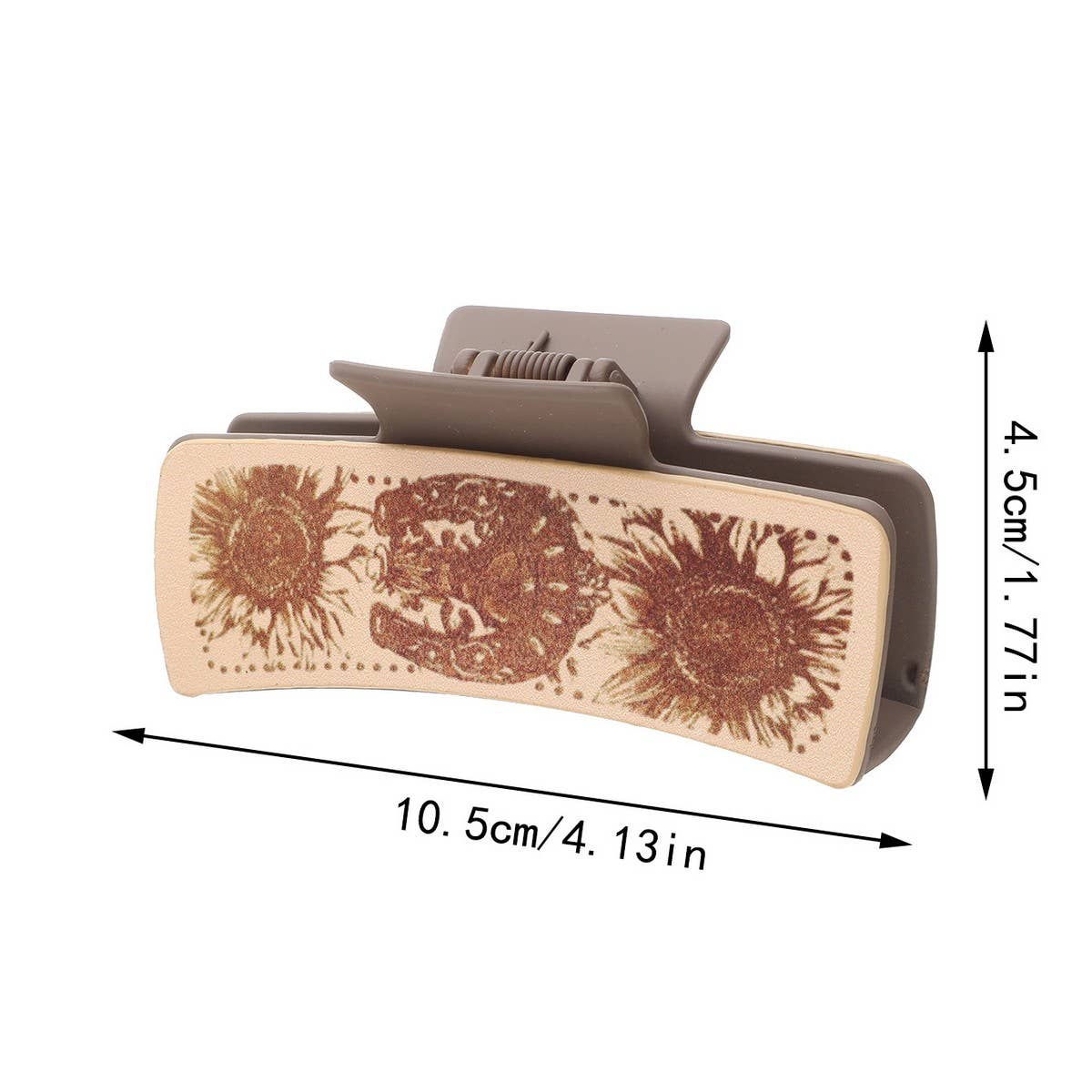 ACCITY - Wholesale Hair Clip - Women's - Cactus Print Leather Hair Claw Clip, Western Style_CWAHA060614