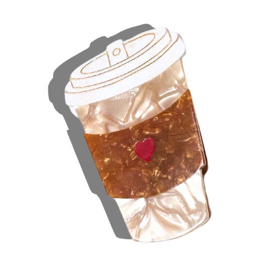 Solar Eclipse – Engroshandel Hårspænde - Dame – Håndmalet hjerte kaffekop acetat hårklo | Miljøvenlig0