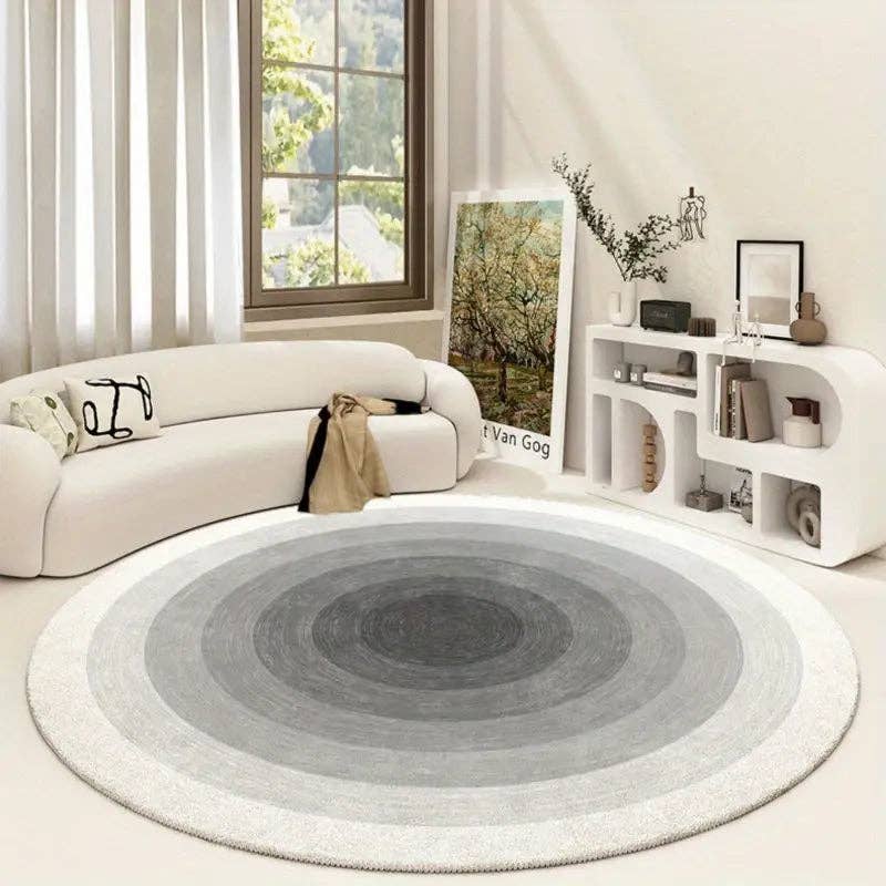 Huis Van Merken - Wholesale Area Rug - 1pc Light Luxury Round Shaped Imitation Cashmere Fluffy Carpet1
