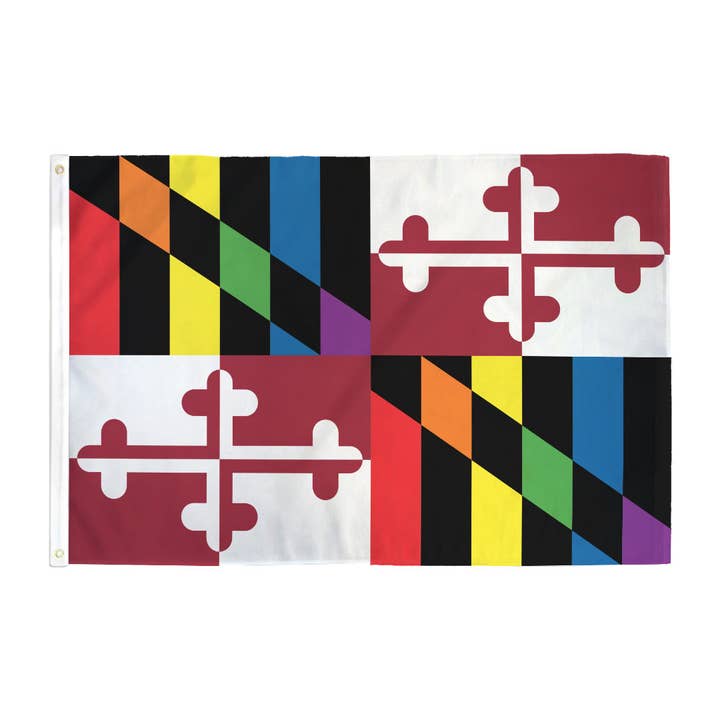 Rainbow Maryland Pride Flag for wholesale by Flags For Good