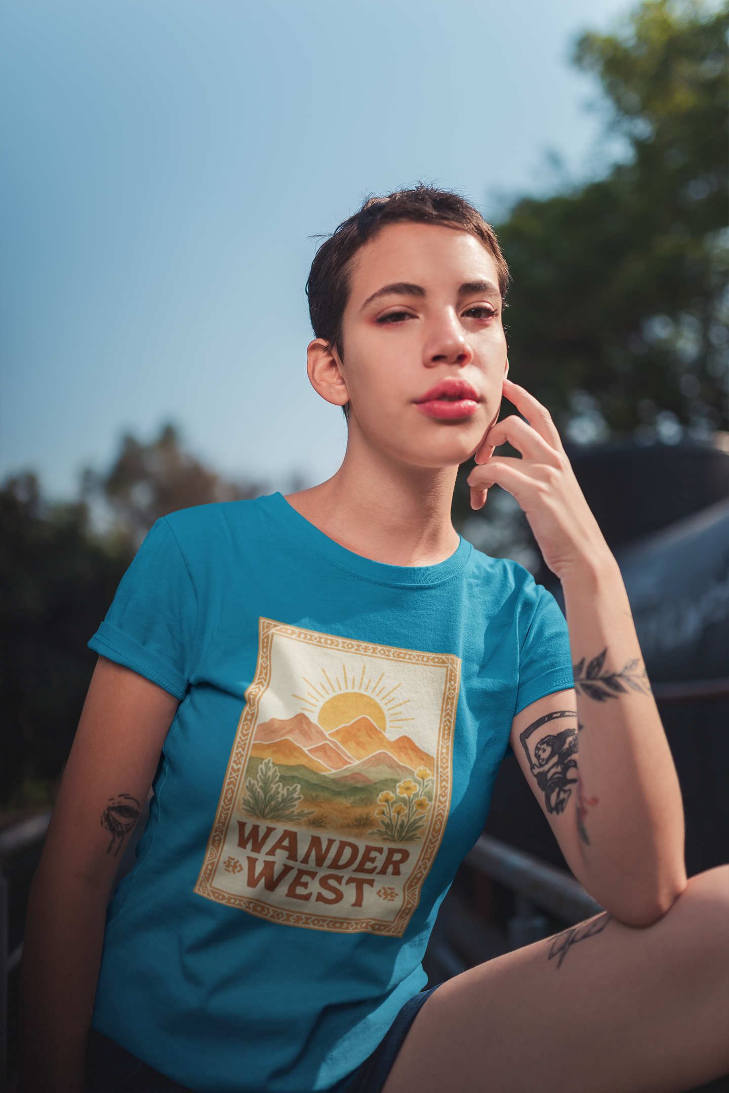 The Painted Sagebrush - Wholesale Shirt - Women's - Wander West – Adventure & Western Spirit Graphic Tshirt7