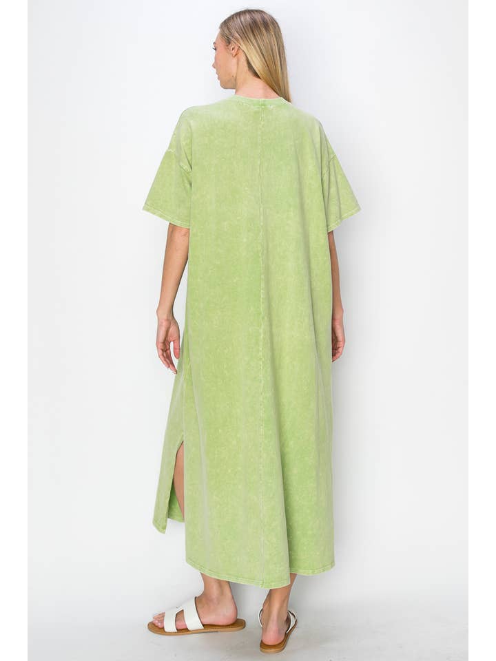 J.Her - Wholesale Dress - Women's - MineralWash Graphic Casual Dress FREE BIRD HD5711..11